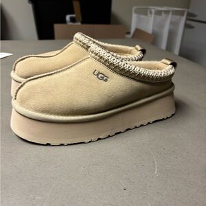 UGG Cream Fleece-Lined Slippers